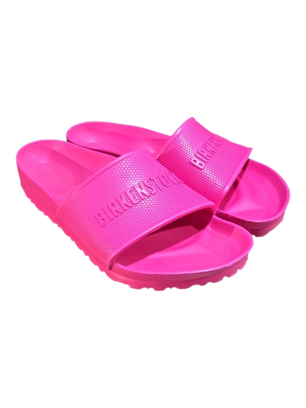 Birkenstock Barbados EVA Slides Neon Pink Bright Magenta Sandals Size 38 W 7 M 5